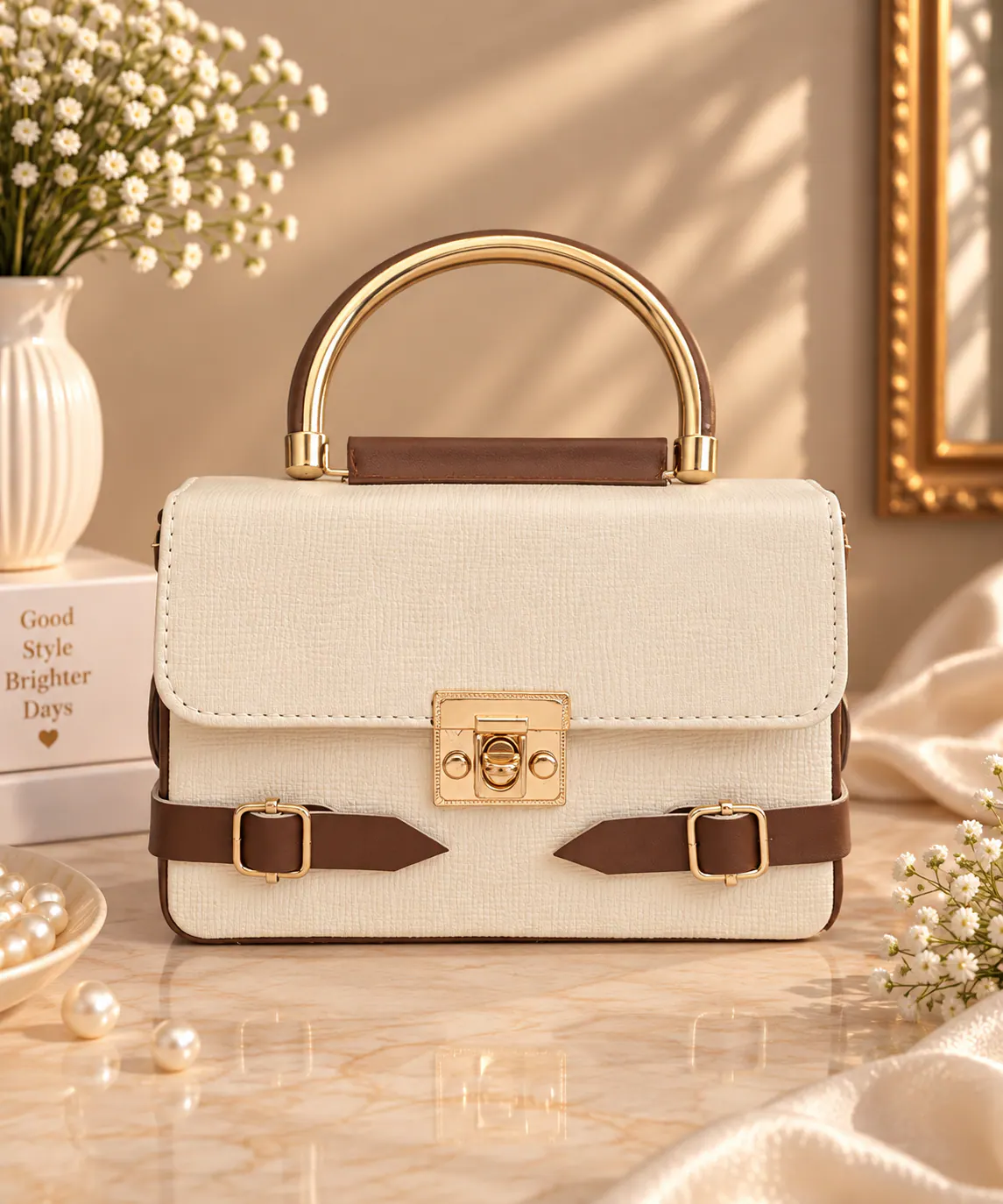 Ivory Box-Pattern Handbag catalogue image