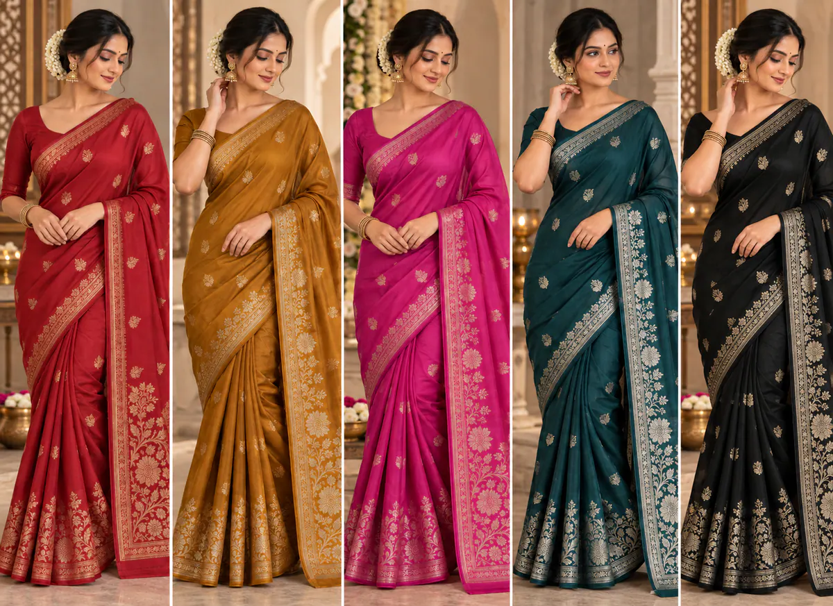 Semi Kathan Banarasi Saree catalogue image