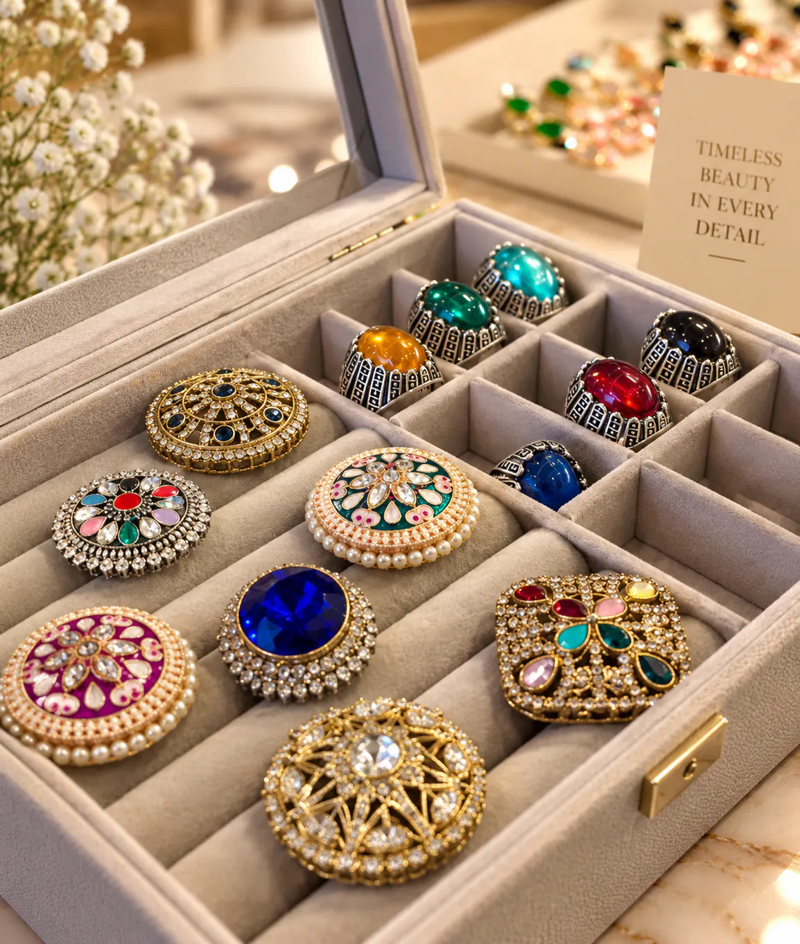 Kundan/Traditional Ring (select any one) catalogue image